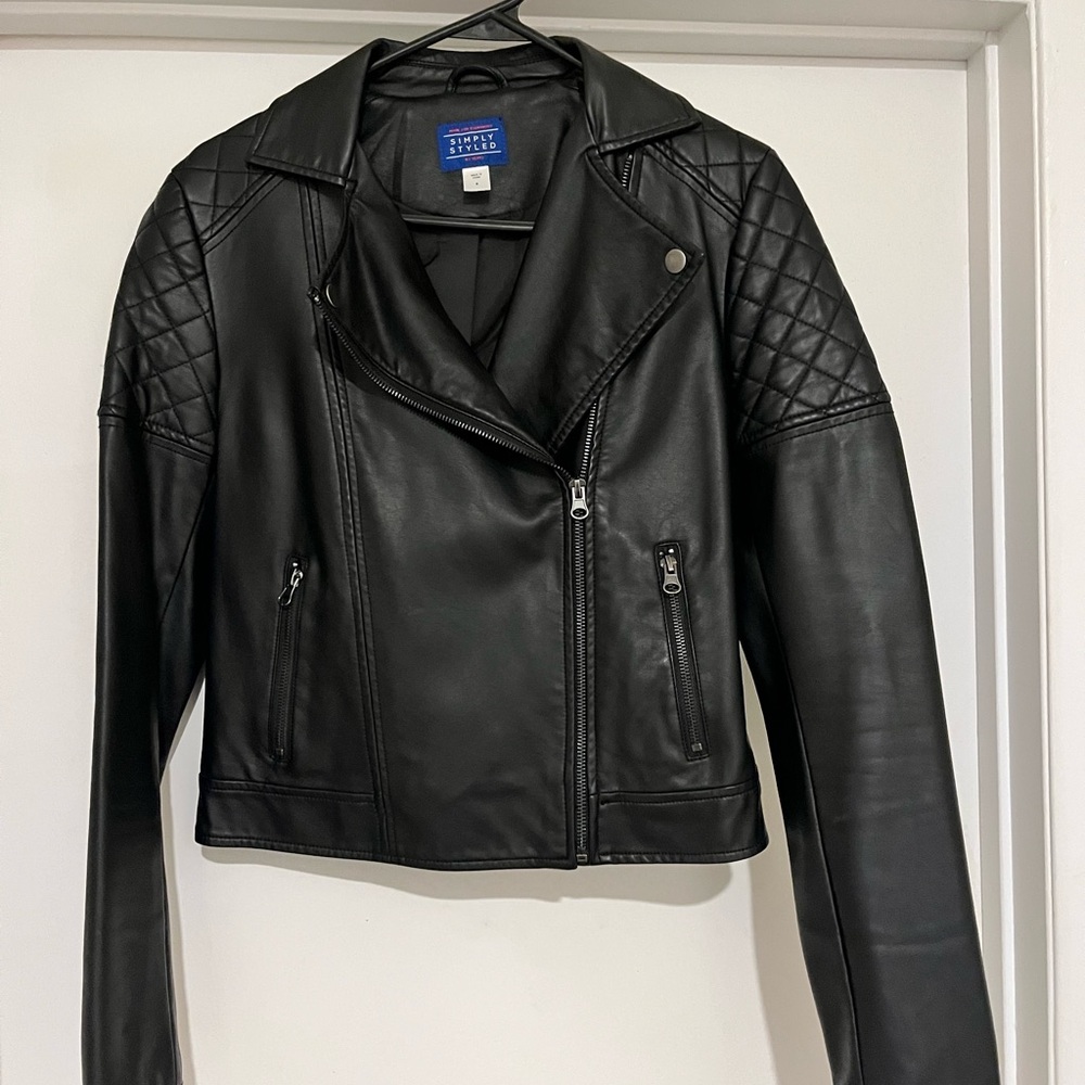 Black Faux Leather Jacket